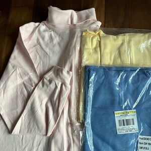 L.L. Bean Women's Long Sleeve Tops - blue, yellow